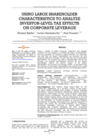 Using Large Shareholder Characteristics to Analyze Investor-Level Tax Effects on Corporate Leverage