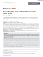 Passive Rewilding of Old-Established Plantations Into Native Forests