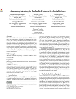 Assessing Meaning in Embodied Interactive Installations