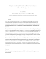 Using Place Brand Identity for Sustainable and Resilient Place Development: A Community-driven Approach