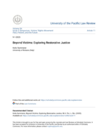 Beyond Victims: Exploring Restorative Justice