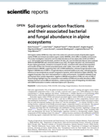 Soil organic carbon fractions and their associated bacterial and fungal abundance in alpine ecosystems