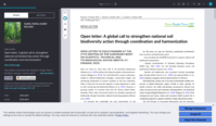 Open letter: A global call to strengthen national soil biodiversity action through coordination and harmonization