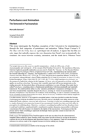 Perturbance and Animation: The Removed in Psychoanalysis