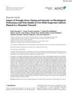 Impact of Drought Stress Timing and Intensity on Physiological Performance and Wine Quality in Two White Grapevine Cultivars Planted in a Mountain Vineyard