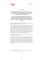 Establishing Professional Learning Communities within Leadership for Learning as Strategic Approach to Leadership Expectations for School Improvement