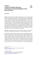 Local Government Structure and Intergovernmental Relations: Four Issues in Focus
