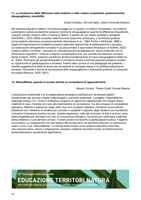 La produzione delle differenze nelle pratiche e nelle culture scolastiche: posizionamenti, disuguaglianze, possibilità
