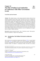 The role of Italian Local Authorities in Conferences with Other Government Levels