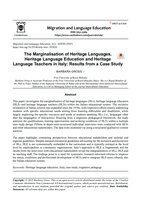The Marginalisation of Heritage Languages, Heritage Language Education and Heritage Language Teachers in Italy: Results from a Case Study