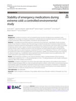 Stability of emergency medications during extreme cold: a controlled environmental study