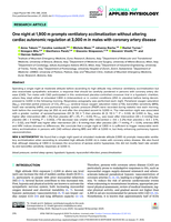 One night at 1,900 m prompts ventilatory acclimatization without altering cardiac autonomic regulation at 3000 m in males with coronary artery disease