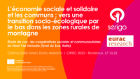 L’économie sociale et solidaire et les communs : vers une transition socio-écologique par le bas dans les zones rurales de montagne