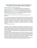 TRANS-SAHARA WEFE-Nexus Agroforestry Intervention Design Tool: From Models to Action in the Greater Northern African Region 