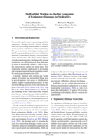 MedExpDial: Machine-to-Machine Generation of Explanatory Dialogues for Medical QA