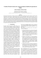 Creation of lexical resources for a characterisation of multiword expressions in Italian