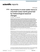 Asymmetry in snow-water nexus in mountain areas mainly governed by meteorological seasonal changes