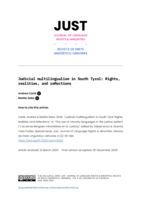 Judicial multilingualism in South Tyrol: Rights, realities, and reflections