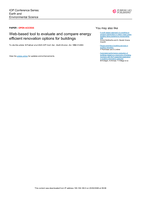 Web-based tool to evaluate and compare energy efficient renovation options for buildings