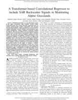 A Transformer-based Convolutional Regressor to include SAR Backscatter Signals in Monitoring Alpine Grasslands