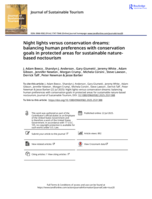Night lights versus conservation dreams: balancing human preferences with conservation goals in protected areas for sustainable nature-based noctourism