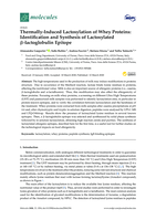 Thermally-induced lactosylation of whey proteins: Identification and synthesis of lactosylated β-lactoglobulin epitope