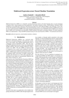 Multiword Expression aware Neural Machine Translation