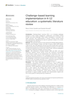 Challenge-based learning implementation in K-12 education: A systematic literature review