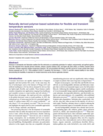 Naturally derived polymer-based substrates for flexible and transient temperature sensors
