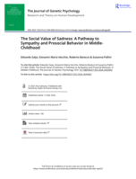 The Social Value of Sadness: A Pathway to Sympathy and Prosocial Behavior in Middle-Childhood