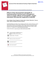 Effects of the micronutrient Sanopal® (5-hydroxymethyl-2-furfural and α-ketoglutaric acid) on oxygen affinity of hemoglobin, oxygen saturation and exercise responses at altitude
