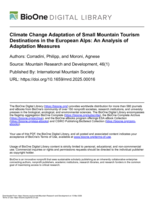 Climate Change Adaptation of Small Mountain Tourism Destinations in the European Alps: An Analysis of Adaptation Measures