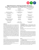High-performance and programmable attentional graph neural networks with global tensor formulations