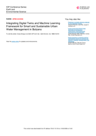 Integrating Digital Twins and Machine Learning Framework for Smart and Sustainable Urban Water Management in Bolzano