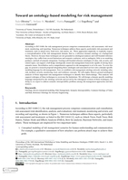 Toward an ontology-based modeling for risk management