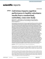 Cold stress impacts cognitive performance in healthy volunteers: results from a randomized, controlled, cross-over study