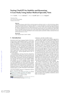 Testing ChatGPT for Stability and Reasoning: A Case Study Using Italian Medical Specialty Tests