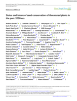 Status and future of seed conservation of threatened plants in the post-2020 era