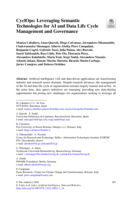CyclOps: Leveraging Semantic Technologies for AI and Data Life Cycle Management and Governance