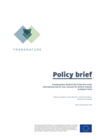 Policy Brief: Transboundary Biodiversity Protection under International and EU Law: Avenues for Reform towards Ecological Unity