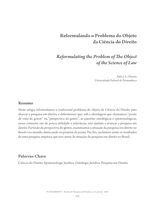 Reformulando o Problema do Objeto da Ciência do Direito