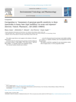 Corrigendum to “Assessment of genotype-specific sensitivity to three insecticides in honey bees (Apis mellifera) via acute oral exposure” [Environ. Toxicol. Pharmacol., 120 (2025) 104843] (Environmental Toxicology and Pharmacology (2025) 120, (S1382668925002182), (10.1016/j.etap.2025.104843))