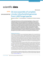 De novo assembly of complete circular mitochondrial genomes from 2,695 fungal species