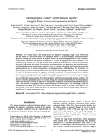 Demographic history of the Jomon people: insights from whole-mitogenome analysis