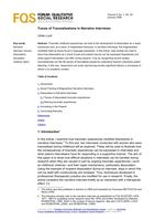 Traces of traumatizations in narrative interviews