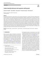 Carbon Intensity Disclosure and Corporate Credit Spreads