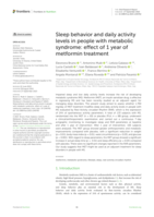 Sleep behavior and daily activity levels in people with metabolic syndrome: effect of 1 year of metformin treatment