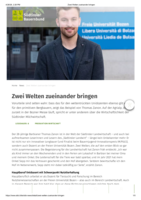 Zwei Welten zueinander bringen