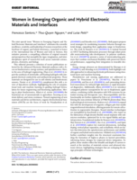 Guest Editorial: Women in Emerging Organic and Hybrid Electronic Materials and Interfaces