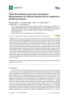 Opto-Microfluidic System for Absorbance Measurements in Lithium Niobate Device Applied to pH Measurements